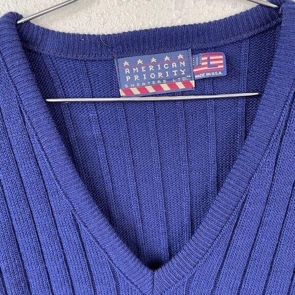American Priority Sleeveless V-Neck Sweater Size L EUC - Picture 3 of 4